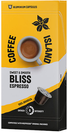 Coffee Island Κάψουλες Espresso 40ml Συμβατές με Μηχανή Nespresso 10caps