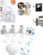 Babyono Cabinet & Drawer Lock made of Plastic in White Color 18.5εκ. 4pcs