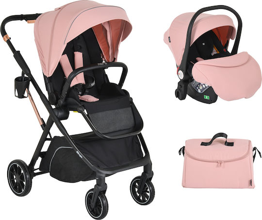 Moni Bingo Adjustable 2 in 1 Baby Stroller Suitable for Newborn Pink Icing