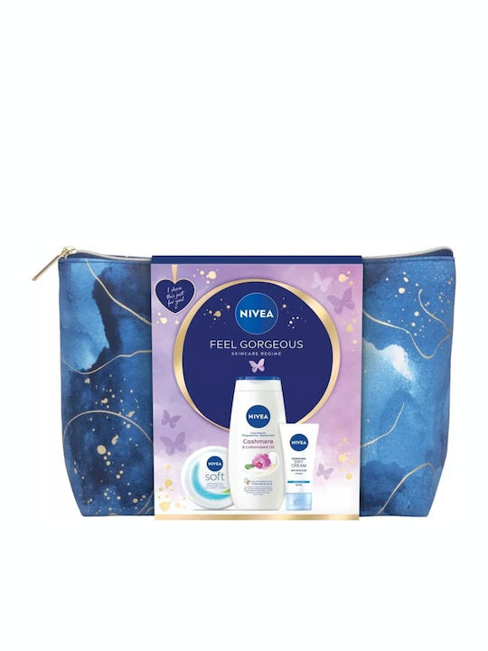 Nivea Feel Gorgeous Hautpflegeset für Feuchtigkeitsspendend & Reinigung Körperreinigung 4Stück