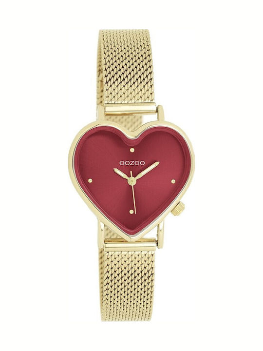 Oozoo Timepieces Women's Watch with Gold Metal Bracelet