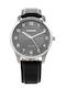 Wenger Herrenuhr 42mm Batterie mit Schwarz Lederarmband