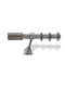 Enis by Domus Metallic Curtain Pole Horizontal Double with Rail Φ25mm 160cm Antique Anthracite