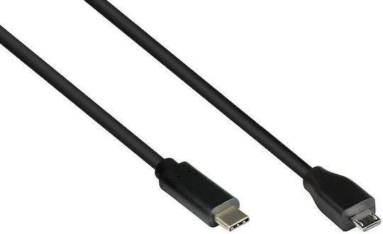 Good Connections USB 2.0 Cable USB-C male - micro USB-A PD Μαύρο 1m GC-M0122
