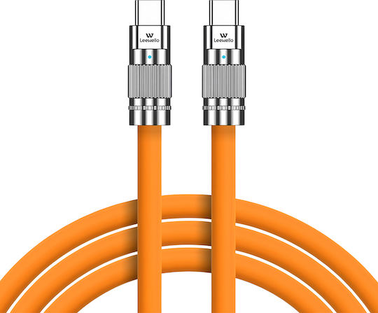 Leewello USB 2.0 Cable USB-C male - USB-C 100W Orange 3m