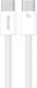 Leewello USB 2.0 Cable USB-C male - USB-C 66W Λευκό 1m