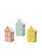 Beauty Home Decorative Porcelain House 7.8 X 6.3 X 15 Cm