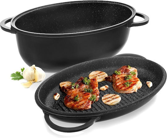 Orion Grande Cast Aluminum Pan with Lid with Non-Stick Interior Coating 19cm