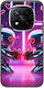 Valentine's Day Futuristic Lovebots Case for Xiaomi Poco X7 5G Black TPU Black Silicone
