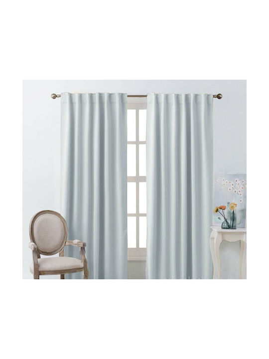 Sidi Home Plast Къртина Затъмняваща с Копчета Сива 140x260см