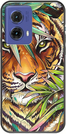 Wilder Tiger Motorola Moto G85 5G Schwarzes TPU Schwarzes Silikon