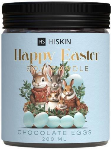 Hiskin Happy Easter Świeca Sojowa Chocolate Eggs 200ml
