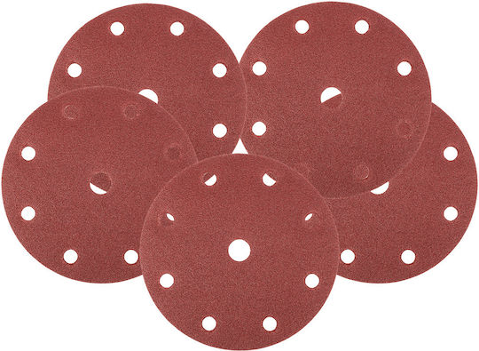 150 Mm Sanding Discs P100 5 Pcs 9 Holes 04-721