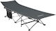 Camp Folding Bed Single Gray 190x67x38cm