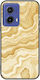 Agate Stone Golden Motorola Moto G85 5g Black Tpu Μαύρη Σιλικόνη