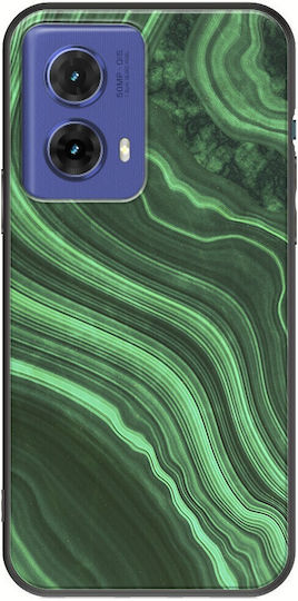 Agate Stone Malachite Motorola Moto G85 5G Black TPU Black Silicone