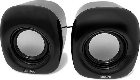 Gogroove PowerWave SQ1003 Ηχεία Υπολογιστή 2.0 με Ισχύ 8W σε Μαύρο Χρώμα