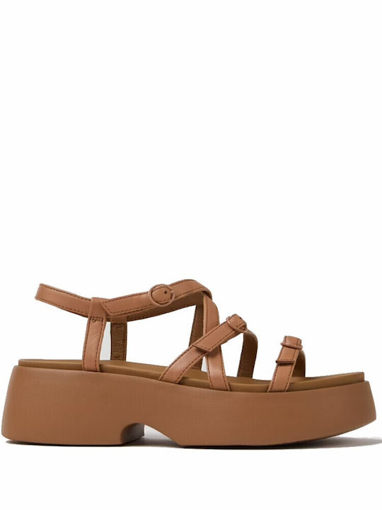 Tasha Women's Flat Sandals in Brown Color
