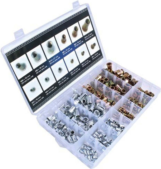 Satra Căpăcei Hexagonali cu Patrat de Prindere 1/2" Set 25buc
