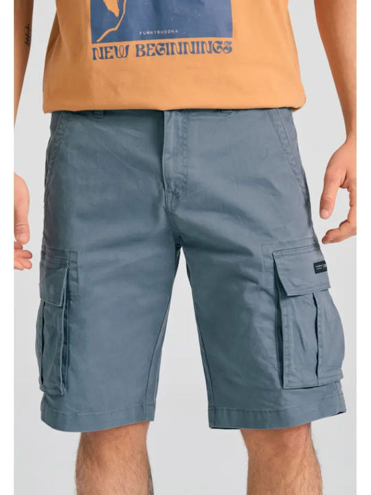 Funky Buddha Herrenshorts Cargo Steel Grey