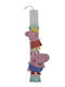 Handgemachte Osterkerze Holzmagnet Peppa Pig Peppa George Weiße Duftkerze 30 cm Lieferung in Geschenkverpackung