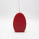 Dekorative Eierkerze Tischdekoration Rot Rustikales Metall 10x15cm