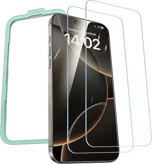 Ugreen Sp629 Panzerglas iPhone 16 Pro 2 Stück + Installationsrahmen