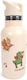 Filibabba Kids Water Bottle Thermos Dinosaur Stainless Steel with Screw Cap Non Spill 350ml