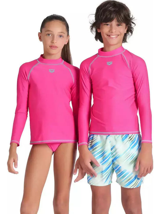 Arena Kids Swimwear Long Sleeve Shirt Fuchsia