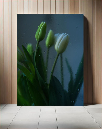 Painting Tulips Behind Glass 100x150