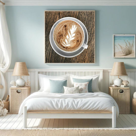 Πίνακας Artistic Coffee Cup Καλλιτεχνικό Φλιτζάνι Καφέ 100x100