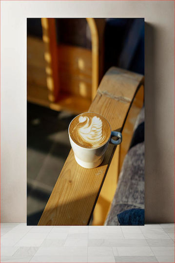 Πίνακας Cup Coffee Latte Art Φλιτζάνι Καφέ Latte Art 100x150
