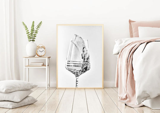 Spritzendes Weinglas Gemälde 100x150