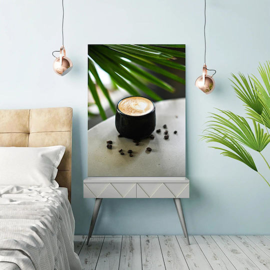Gemälde Morgen Latte Kaffeebohnen 100x150
