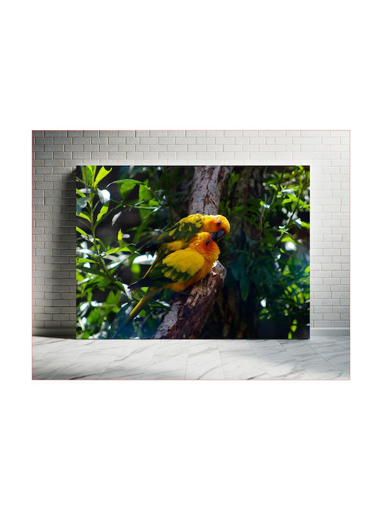 Πίνακας Pair Colorful Parrots Ζευγάρι Πολύχρωμοι Παπαγάλοι 150x100
