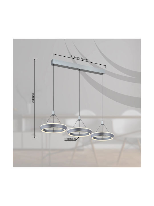 Globo Lighting Κρεμαστό Φωτιστικό Γκρι