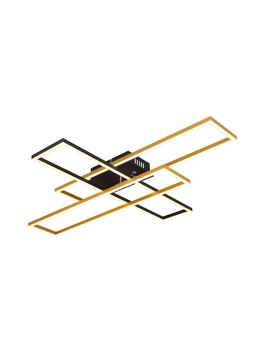 Globo Lighting Πλαφονιέρα Οροφής Μαύρη με Ενσωματωμένο LED