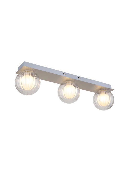 Globo Lighting Πλαφονιέρα Οροφής Διάφανη
