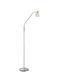 Globo Lighting Stehlampe Höhe 150cm mit Lampenbirnensockel für E14 Silber
