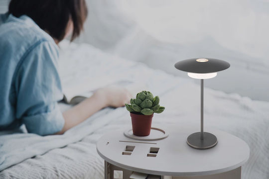 Globo Lighting Метален Портатиф с Вградено LED сив Капак и Основа
