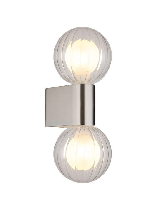 Globo Lighting Φωτιστικό Τοίχου Ασημί