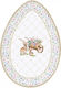Frühlingsblüte Teller Ei 30x21 cm Porzellan