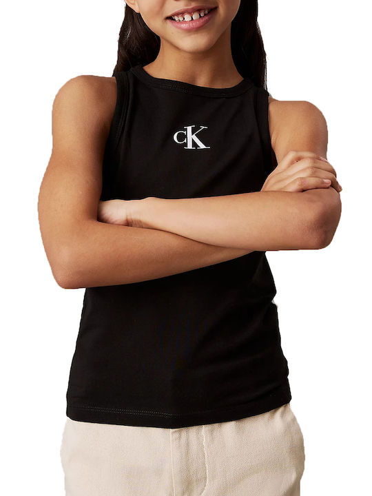 Calvin Klein Kids' Shirt Sleeveless Black Logo