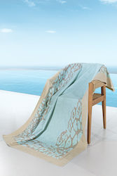 Guy Laroche Velour Printed Cotton Green 175x100cm