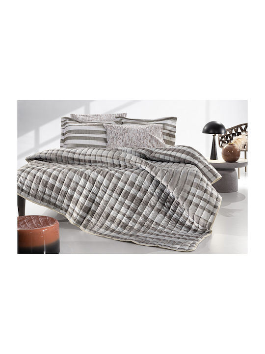 Guy Laroche Cuba Coverlet Queen Size Grey 220x2...