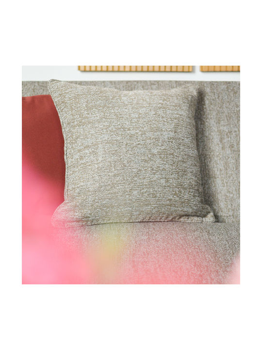 Ravelia Decorative Pillow Case Quadras Beige 45x45cm
