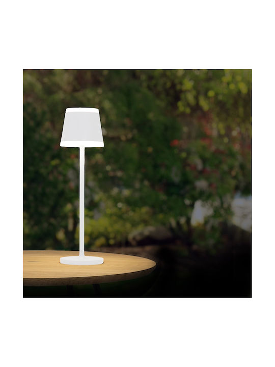 Globo Lighting Πορτατίφ LED με Λευκό Καπέλο και Βάση