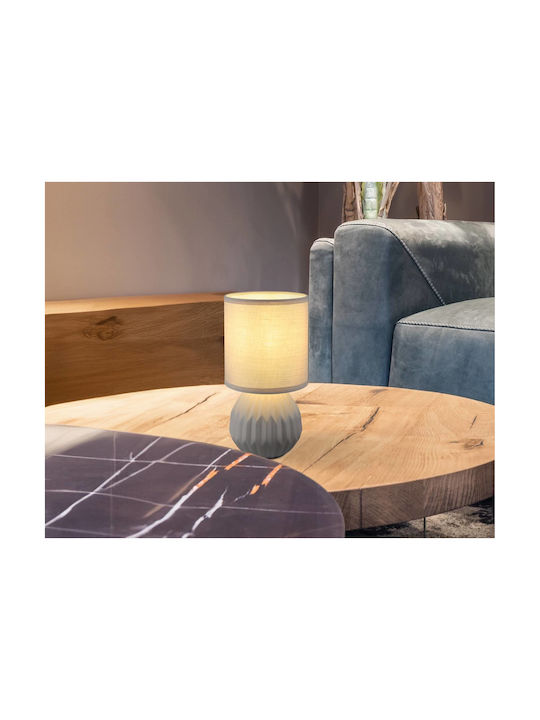 Globo Lighting Table Lamp with Gray Shade and Base
