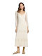 Dress Midi Φόρεμα Mousse White, Υπολευκο
