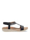 Women's Flat Sandals Anatomic in Black Color